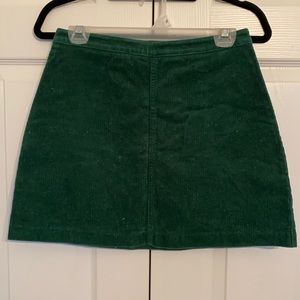 Green corduroy skirt, M, new condition